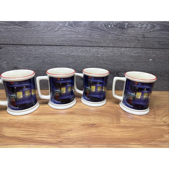 Polar Express BELIEVE 3D Raised Ceramic Hot Chocolate/Coffee Mug ~Set of 4 - Picture 8 of 10